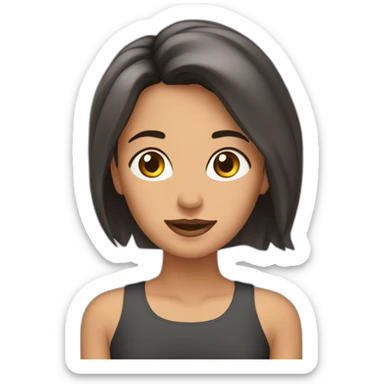 Mujer de cabello corto hasta los hombros sticker