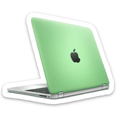 light green laptop sticker