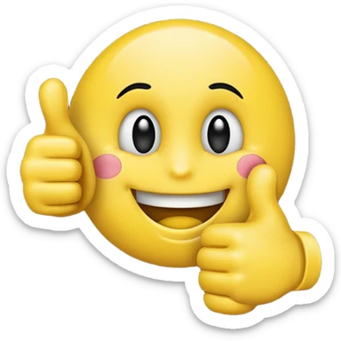 tums up with smiley face looking shock sticker