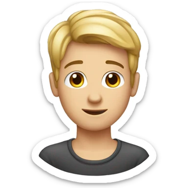 Handsome boy avec pull en col roulé  sticker