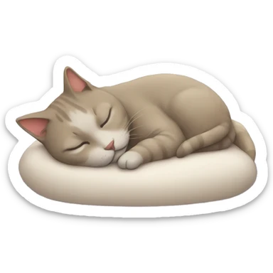 Sleeping cat sticker
