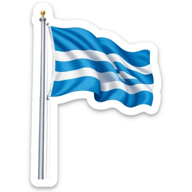 Bavarian flag on a flagpole sticker