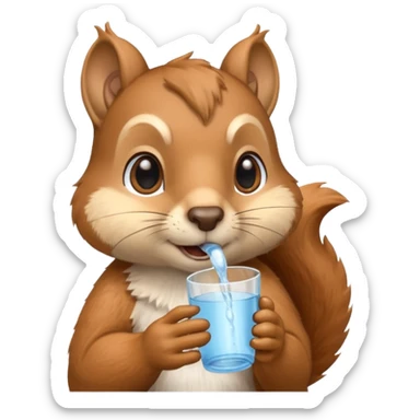  Suu çeken sincap sticker