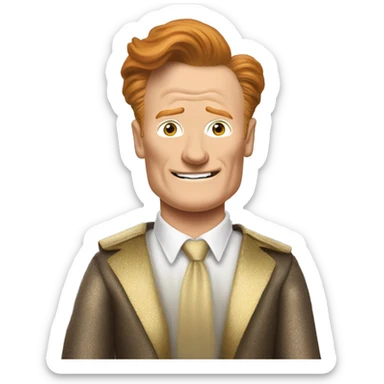 Conan o’ brien wearing a tutu sticker