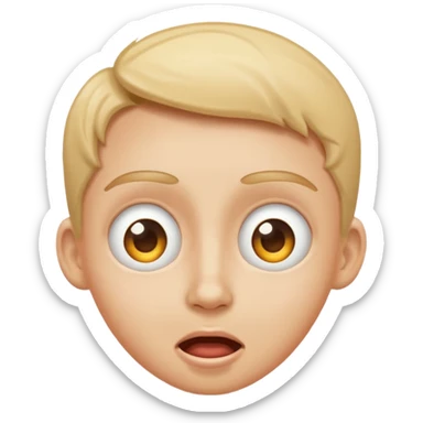 Rolled eyes in ecstasy  sticker