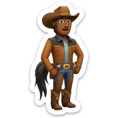 horse cowboy sticker