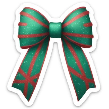 cute christmas bow sticker