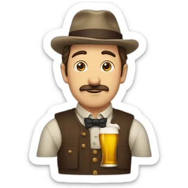 Castor qui boit de la bière sticker