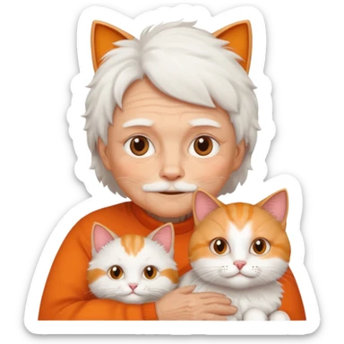 67 and cat sticker