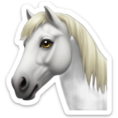 white pony clown from the movie "it" sticker