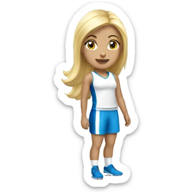 blonde sport girl sticker