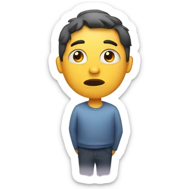 a person looking impatient sticker