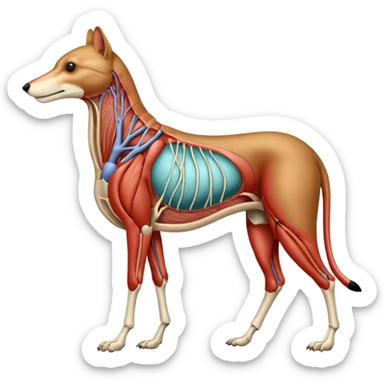 Animal anatomy sticker