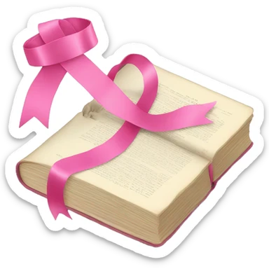 Law book with pink ribbons sticker