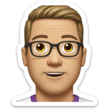 mcclovin from movie supercool face sticker