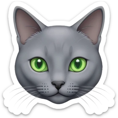 Russian blue cat sticker