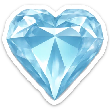 Diamond heart sticker