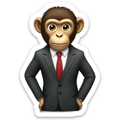 businessman monkey sticker