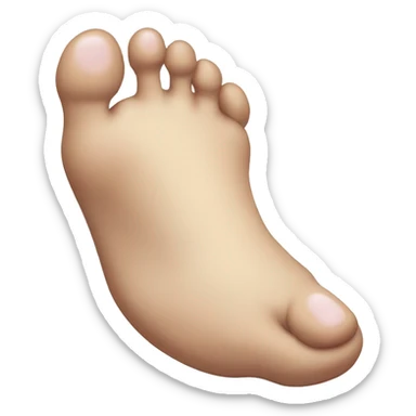 foot with swollen toe sticker
