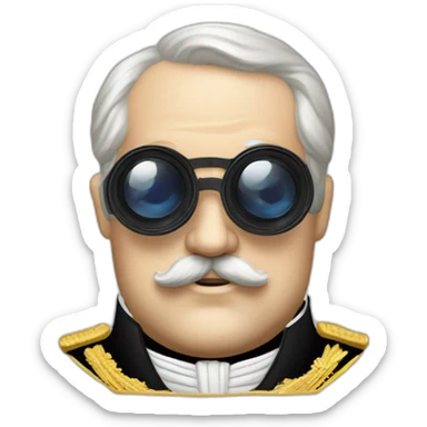 Russian emperor Alexander II looks binocular  sticker