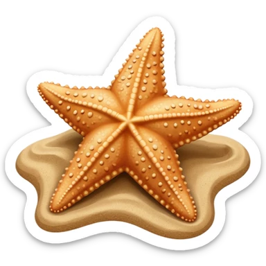 Beige starfish sticker