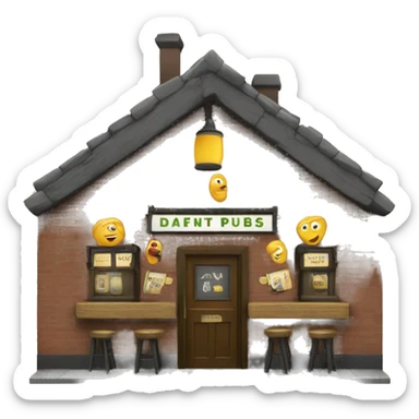 Daft pub sticker