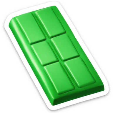 Green chocolate bar sticker