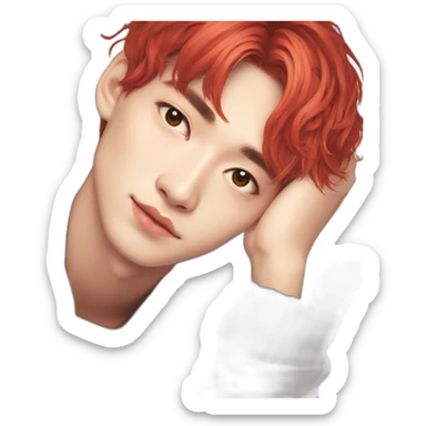 kim-taehyung-red-hair sticker