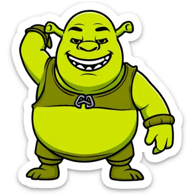 Shrek ogre sticker