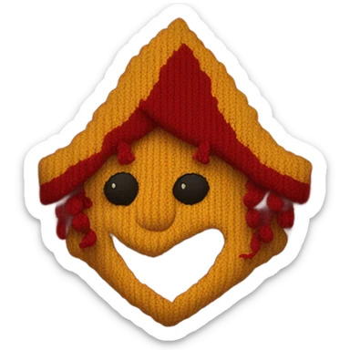 red knitted Gryffindor scarf sticker