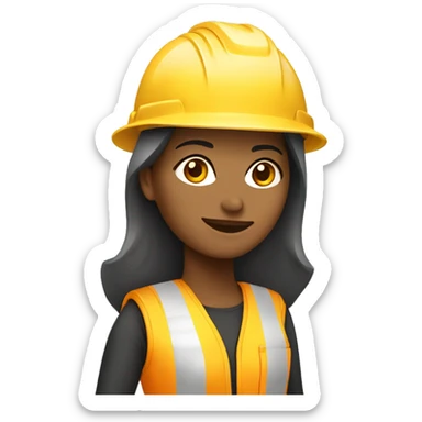 Mulher Loira capacete de construção sticker