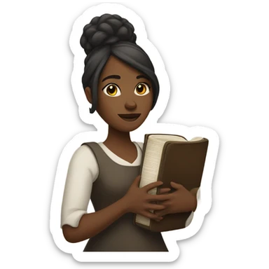 Black woman holding bible sticker