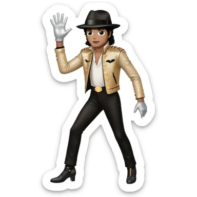 Michael Jackson moonwalking sticker