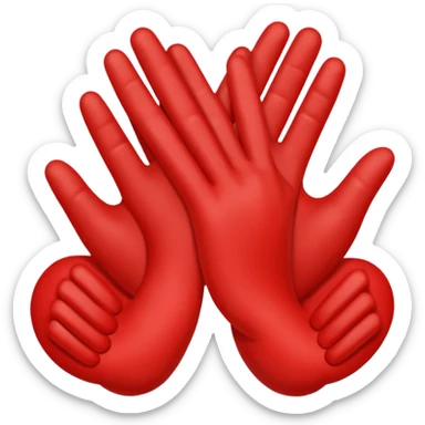 dos manos unidas por un hilo rojo sticker