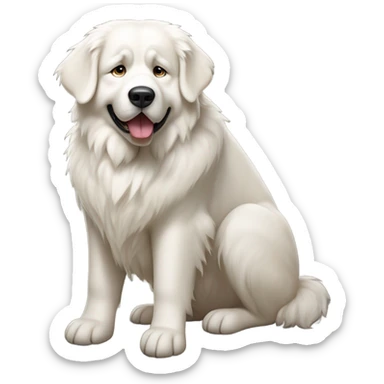 Great Pyrenees dog pooping     sticker