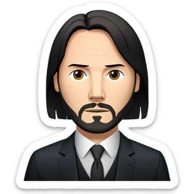 Elinde silah tutan jon wick sticker