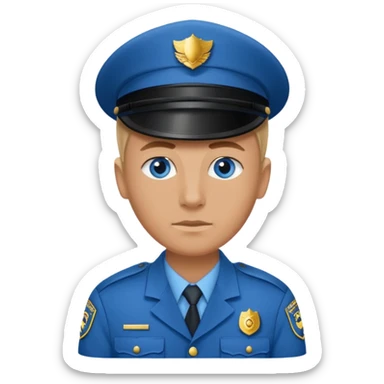 Blue eyed correctional sergeant baker sticker
