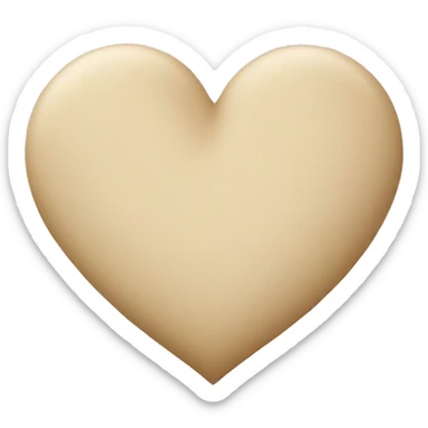 beige heart sticker