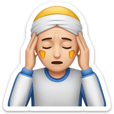 Headache sticker