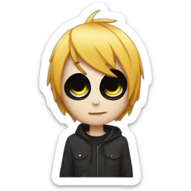 Emo con ojo tapado sticker