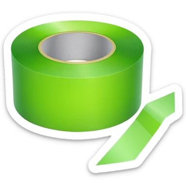 make light Green wide tape sticker
