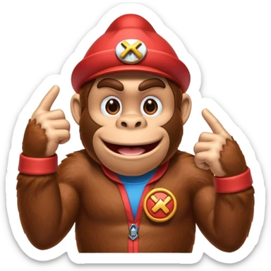 donkey kong making 👌 sticker