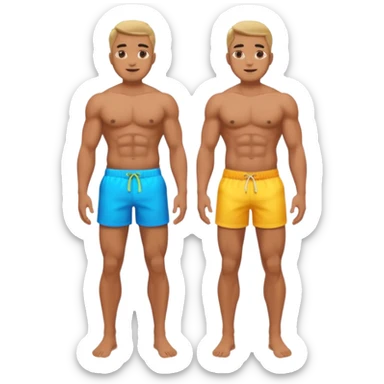 A man without clothes ful body sticker