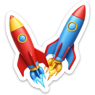 colored Toy Rockets sticker