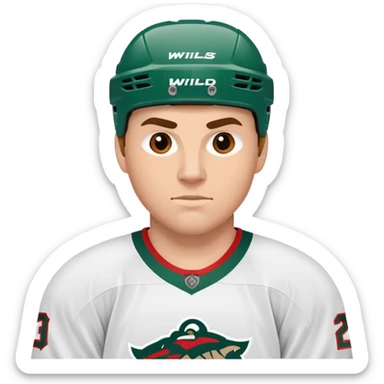 Minnesota Wild ice hockey full player  sticker