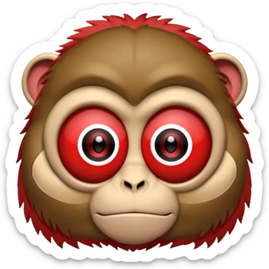 Monkey with sharingan sticker
