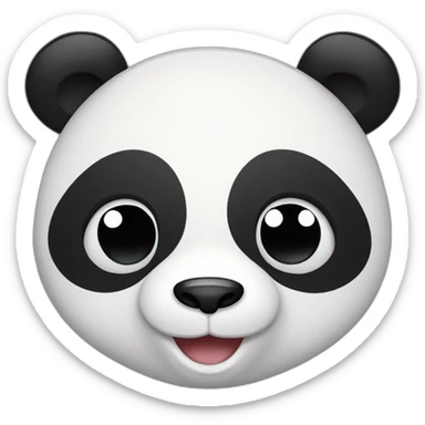 a panda bear with mild laugh sticker