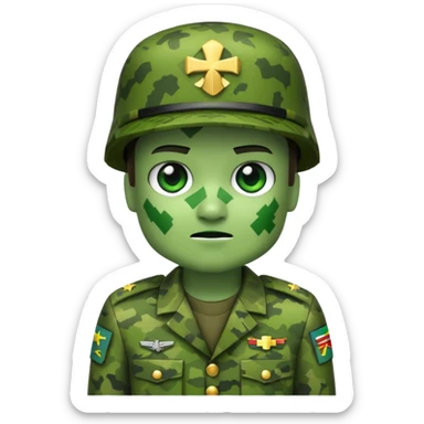 A Minecraft creeper from the military sticker