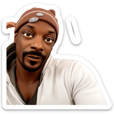 dark skinned male with beard sticker