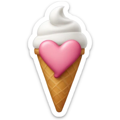 heart with ice cream sticker
